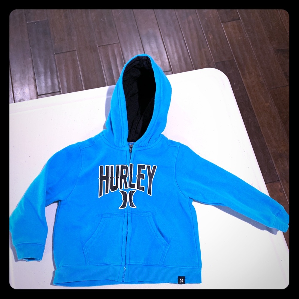 Hurley Brand 24 Month Zip-up Light Blue Hoodie